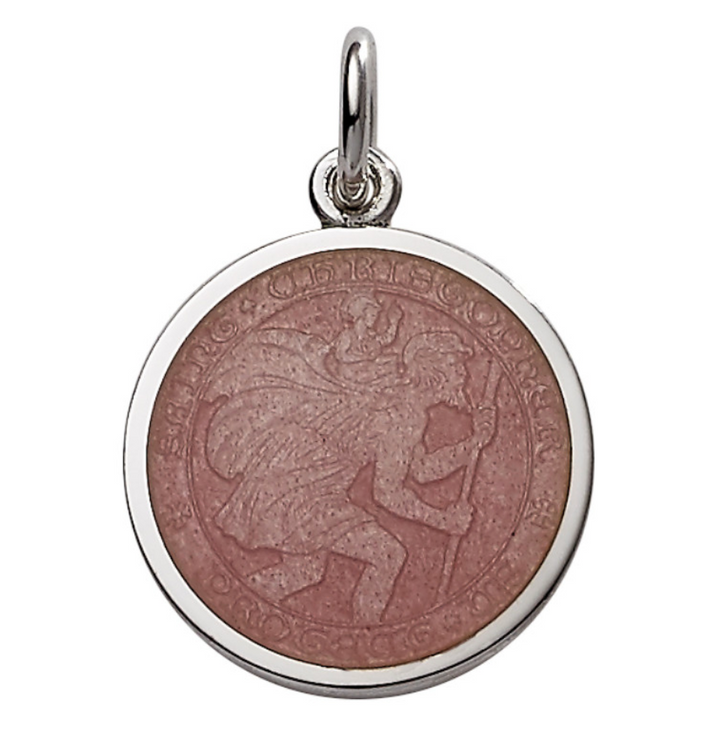 Sterling Silver & Enamel St. Christopher Medal