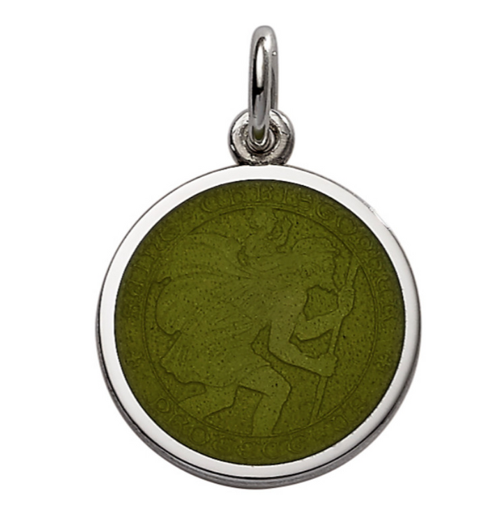 Sterling Silver & Enamel St. Christopher Medal