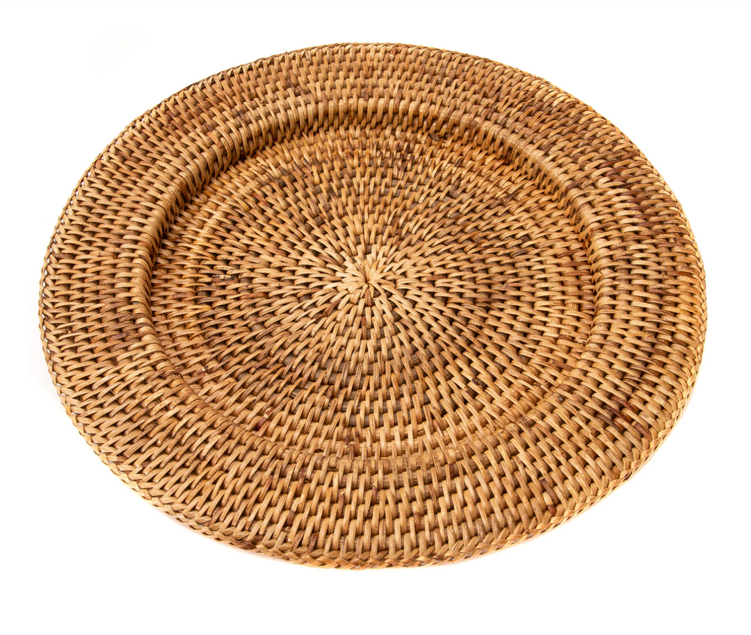 Solid Weave Rattan Charger