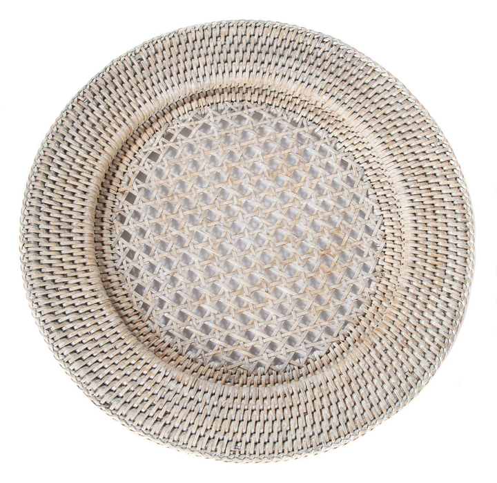 Open Weave Rattan Charger