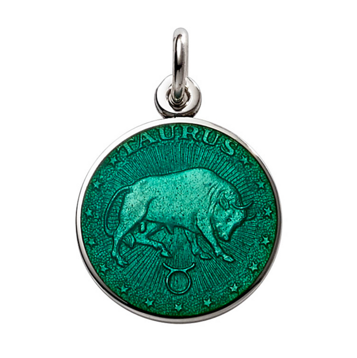 Silver Enameled Zodiac Pendant