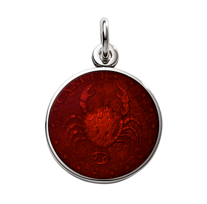 Silver Enameled Zodiac Pendant