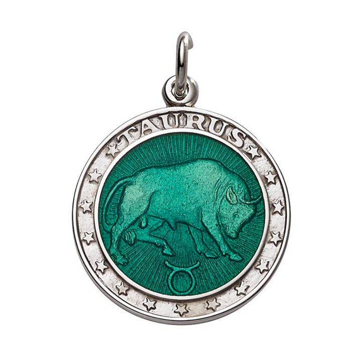 Silver Enameled Zodiac Pendant