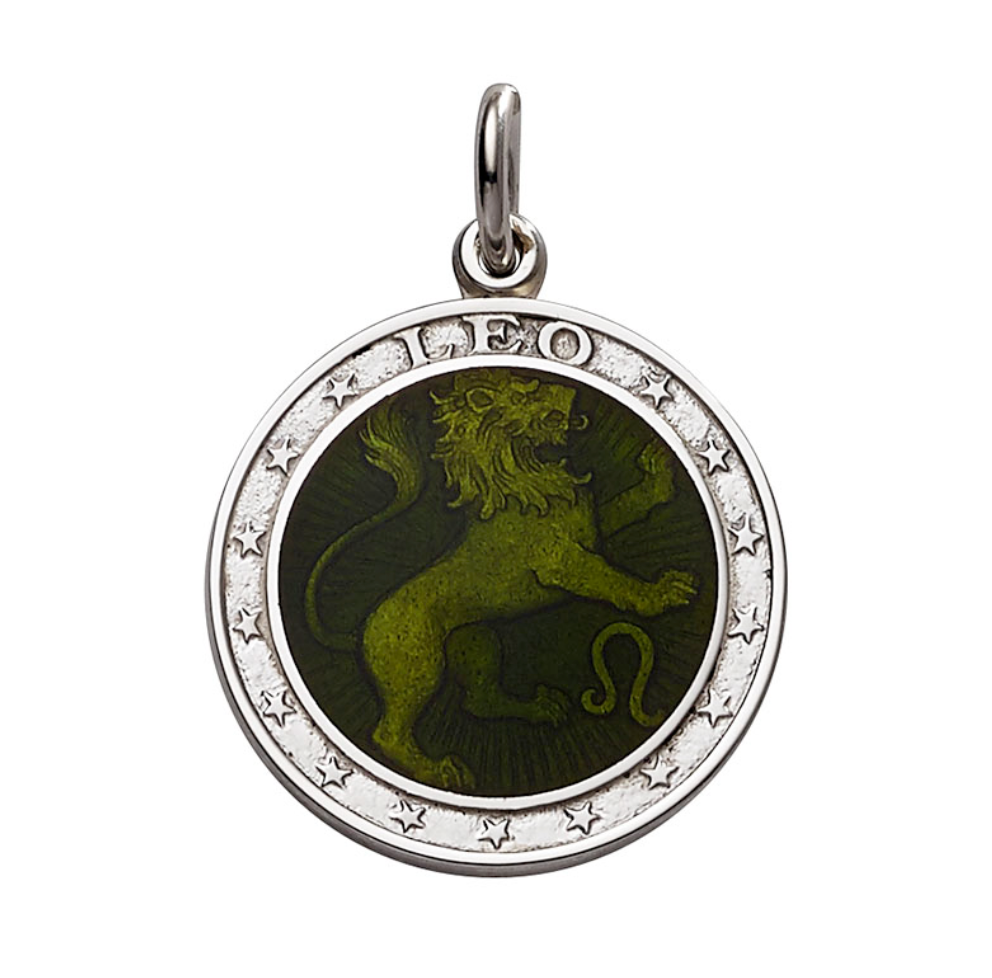 Silver Enameled Zodiac Pendant