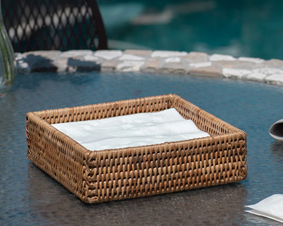 Rattan Luncheon Napkin Holder - Thumbnail 2