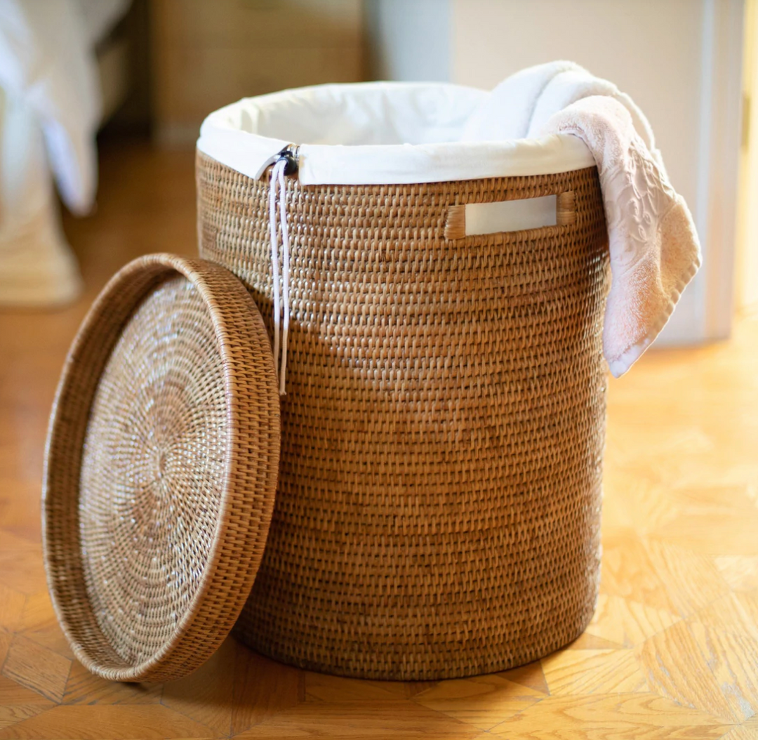 Round Rattan Hamper with Lid