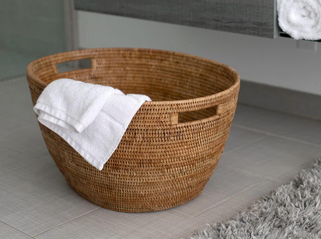 Rattan online laundry basket