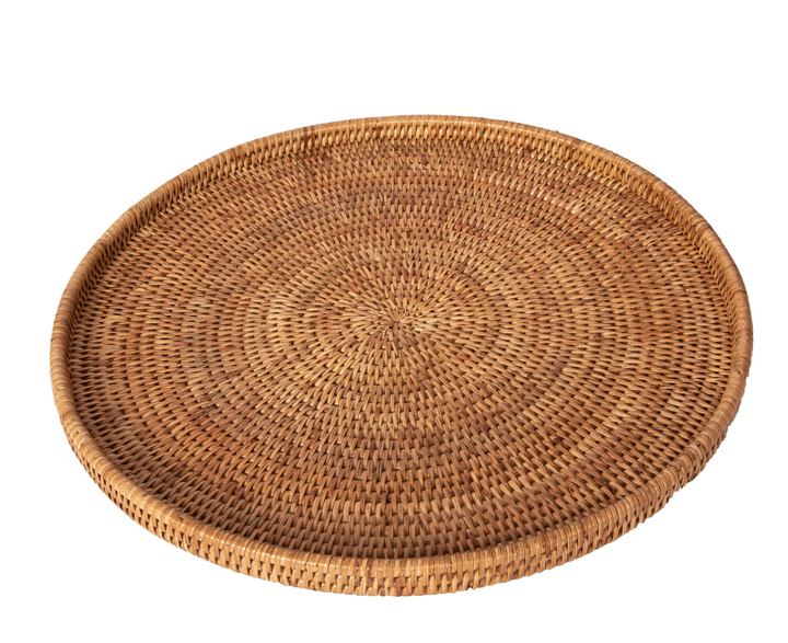 Round Flat Rattan Tray (2 Sizes)