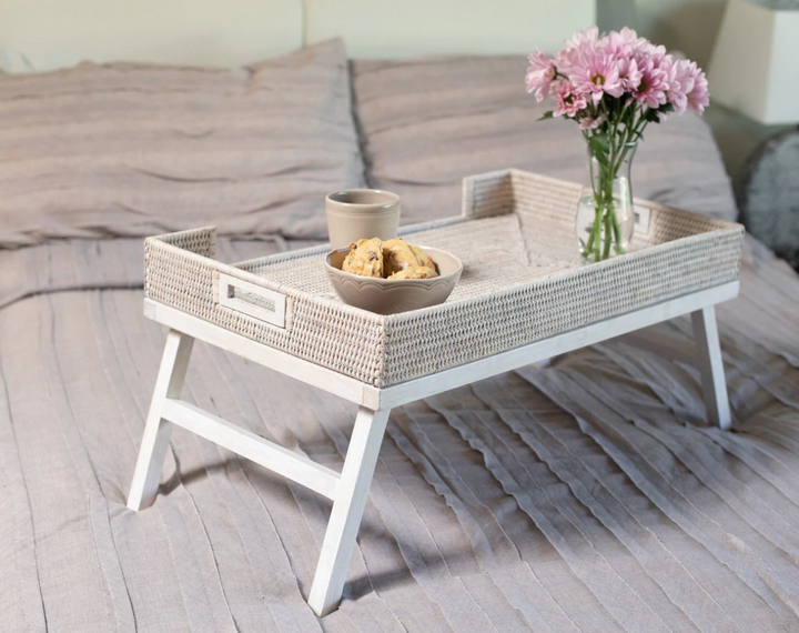 Rattan Breakfast Tray Table