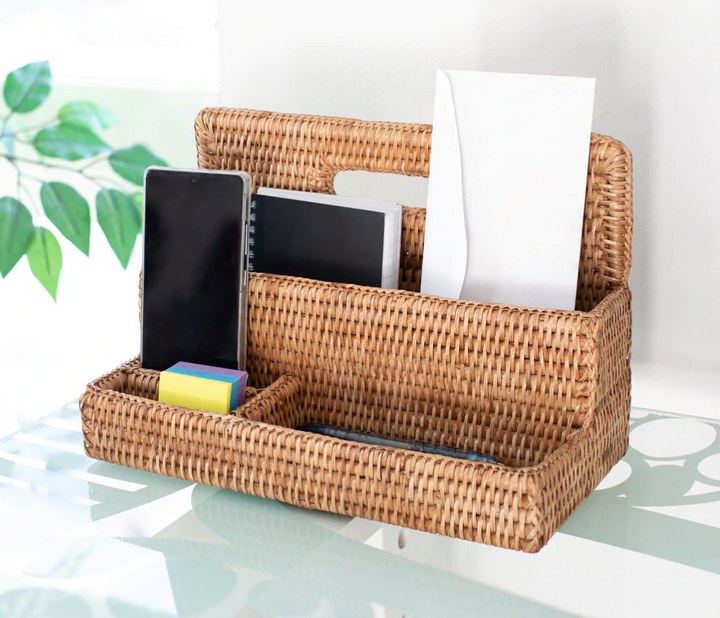 Standing Rattan Stationary Caddy
