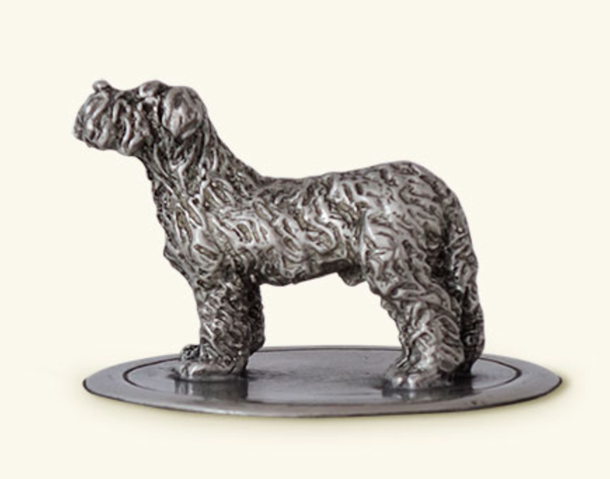 Glass Cookie Jar with Dog Finial (Match Pewter)