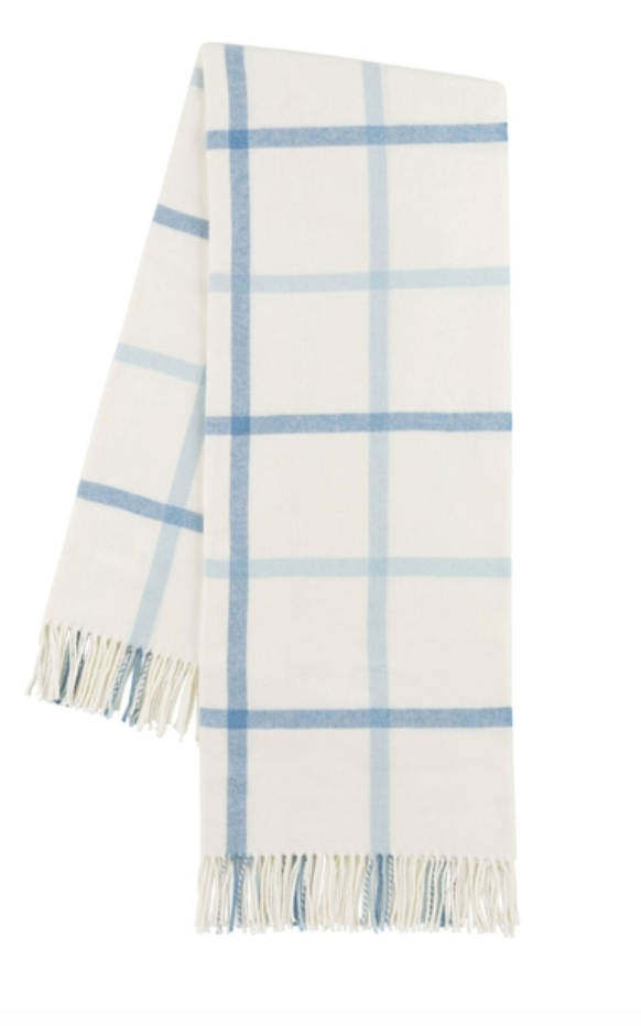Tattersall Plaid Italian Throw Blanket - Thumbnail 2