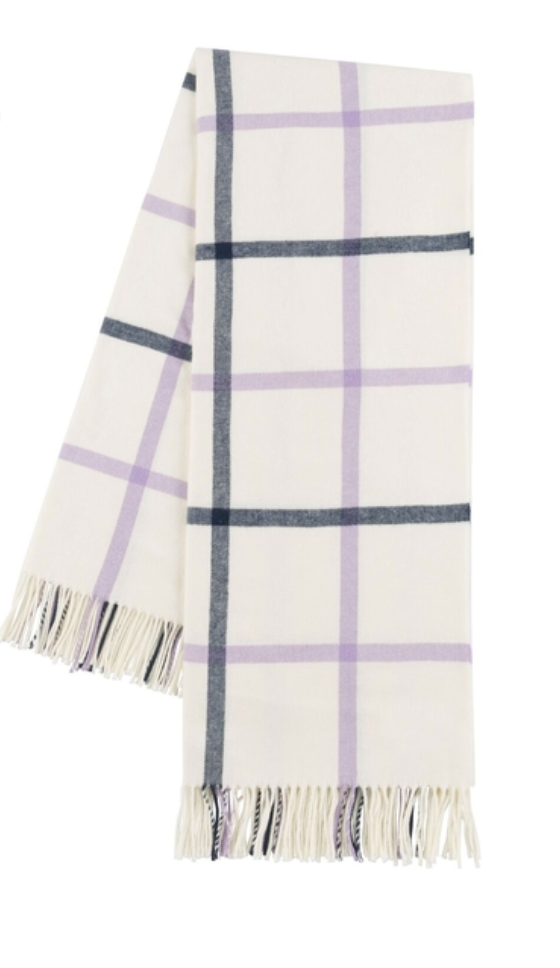 Tattersall Plaid Italian Throw Blanket