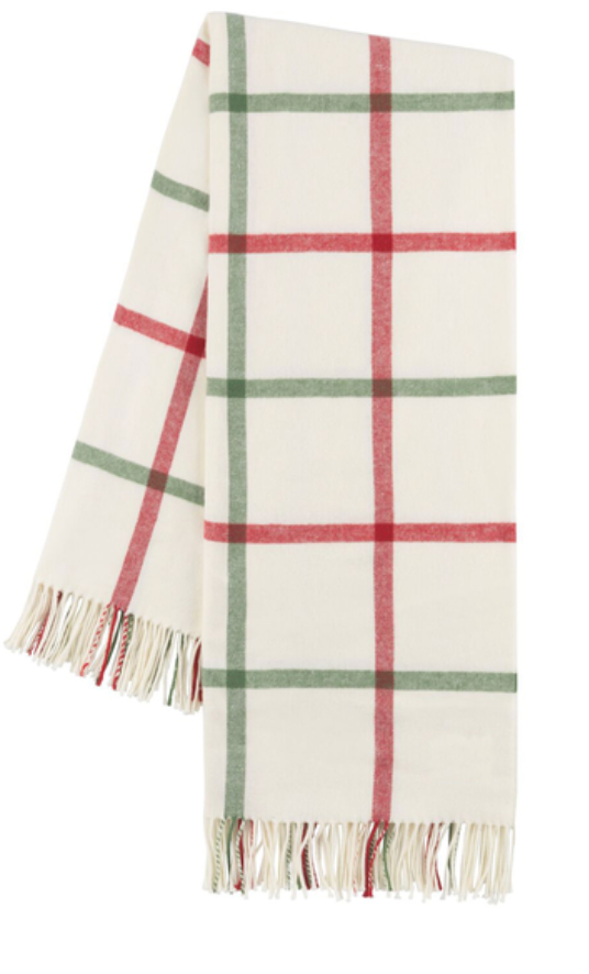Tattersall Plaid Italian Throw Blanket - Thumbnail 3