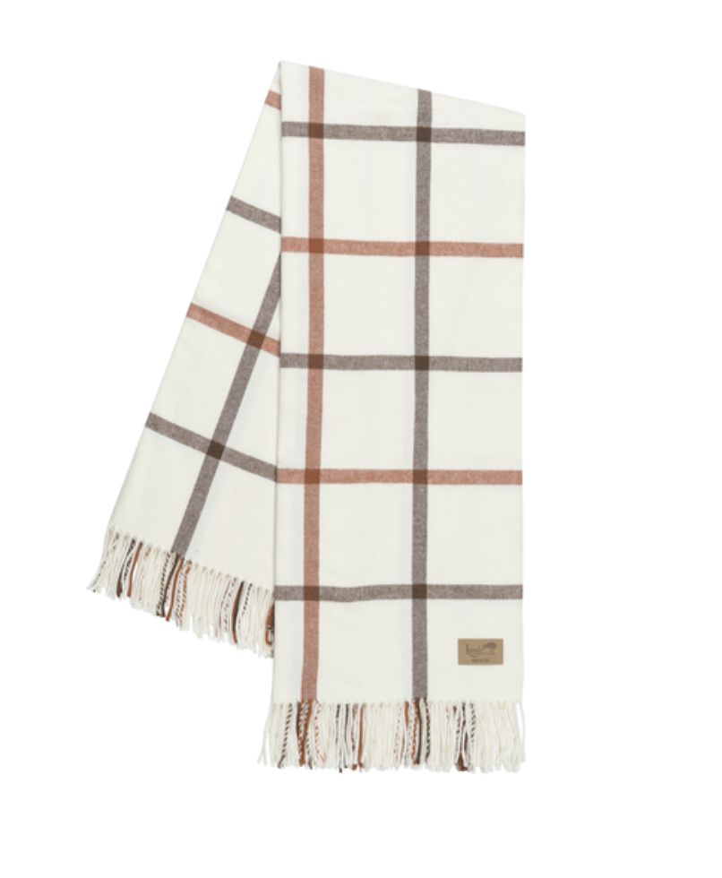 Tattersall Plaid Italian Throw Blanket