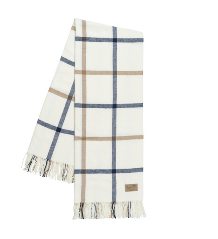 Tattersall Plaid Italian Throw Blanket