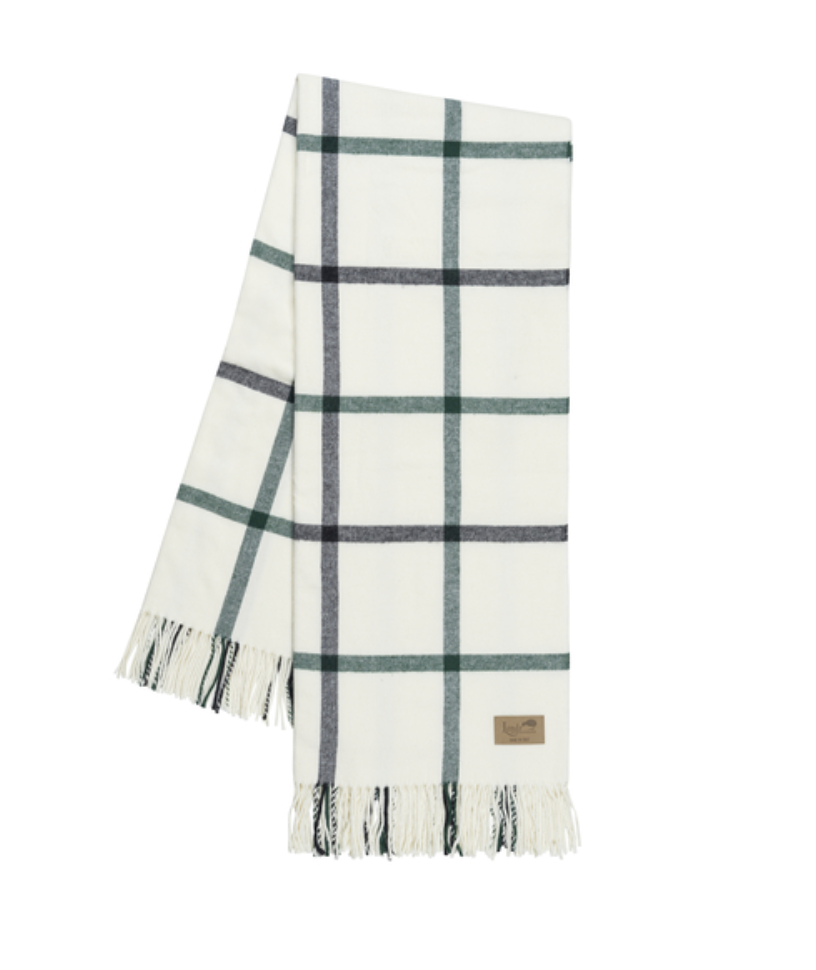 Tattersall Plaid Italian Throw Blanket