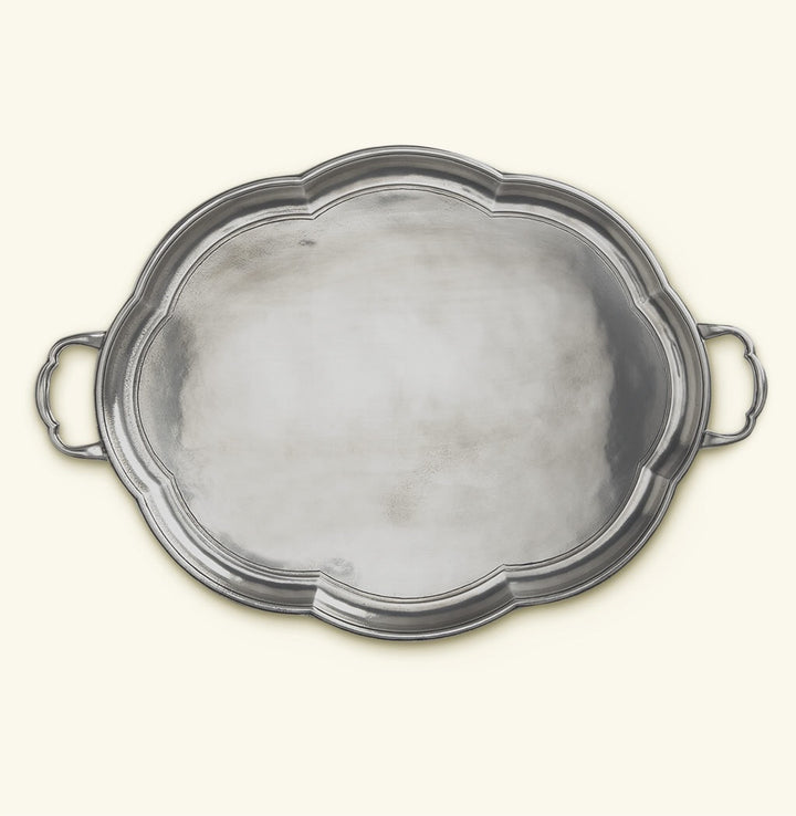 Scalloped Britannia Tray (Match Pewter)