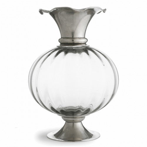 Giovanna Pewter & Crystal Vase (Arte Italica)