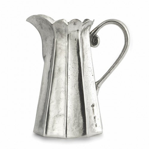 Vintage Tall Scalloped Pitcher By Arte Italica